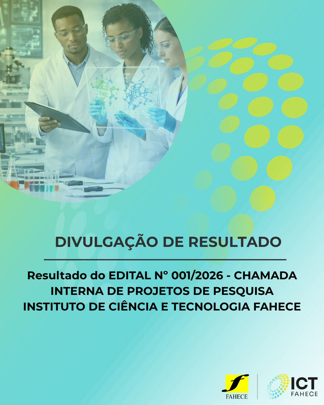 Divulgação do resultado PRELIMINAR DO EDITAL Nº 001/2026